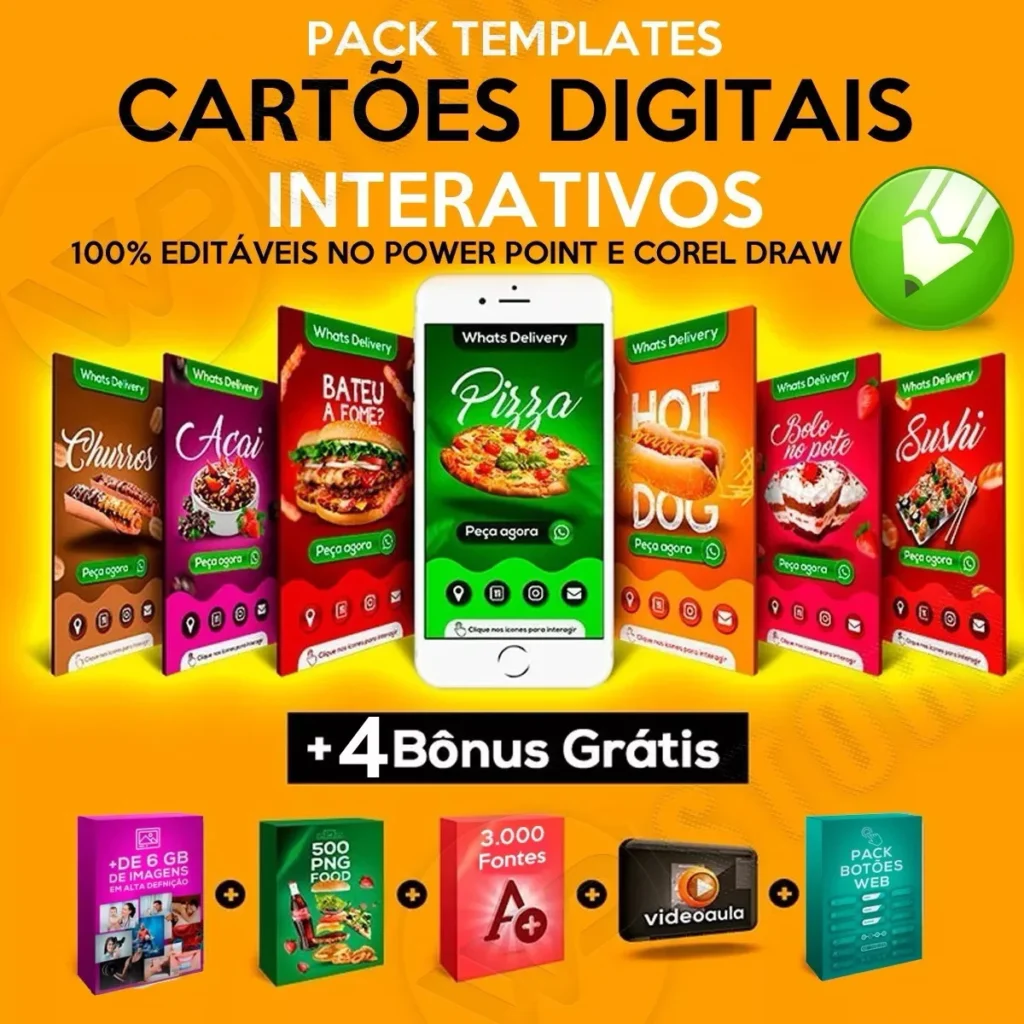 kit cartoes interativos digitais editaveis powerpoint e cdr facebook